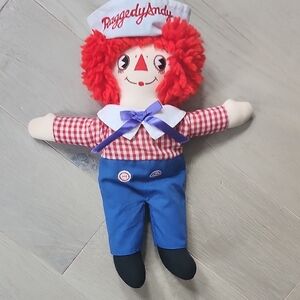 Vintage Raggedy Andy Red and Blue Plush Doll